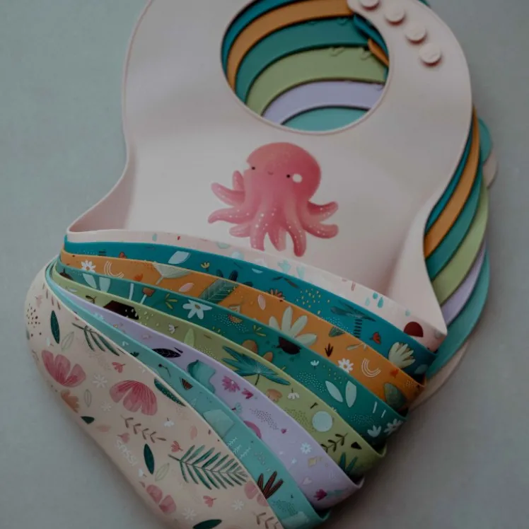 Bavaglino con tasca in silicone - Orso Munchy