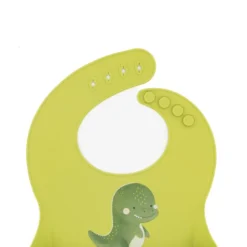 Bavaglino con tasca in silicone - Dinosauro Cracky