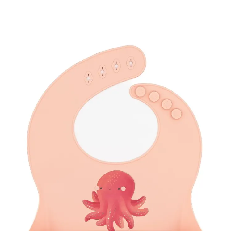 Bavaglino con tasca in silicone - Polpo Slurpy