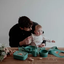 Bavaglino con tasca in silicone - Volpe Crunchy