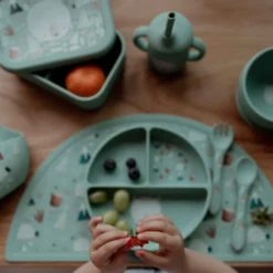 Bicchiere con cannuccia in silicone - Orso Munchy