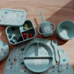 Bicchiere con cannuccia in silicone - Orso Munchy