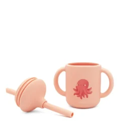 Bicchiere con cannuccia in silicone - Polpo Slurpy
