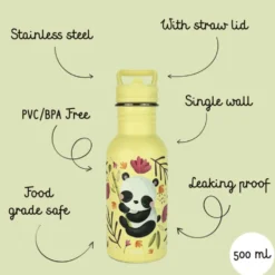 Borraccia in acciaio inox da 500 ml - Panda Gnummy