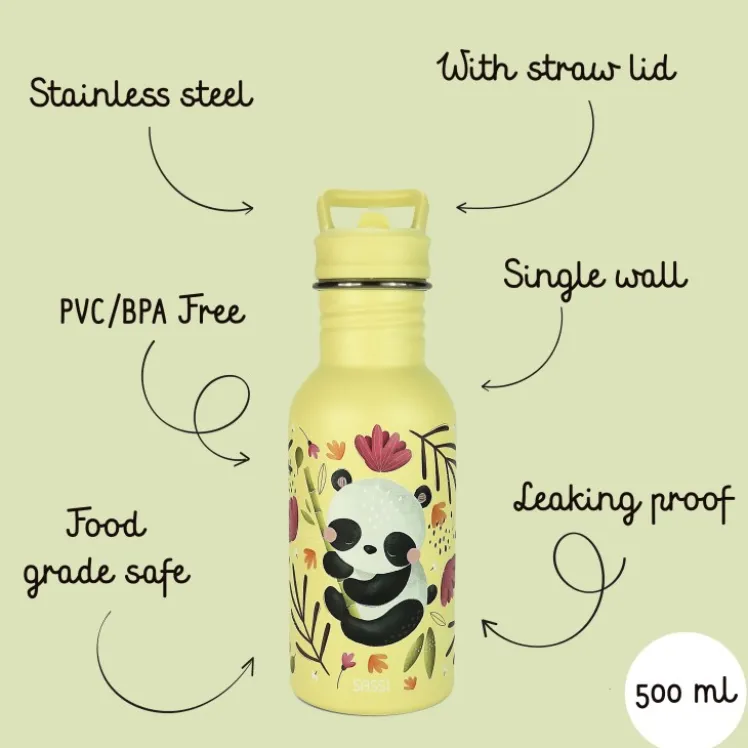 Borraccia in acciaio inox da 500 ml - Panda Gnummy