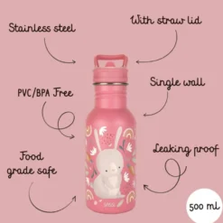 Borraccia in acciaio inox da 500 ml - Coniglietta Fluffy