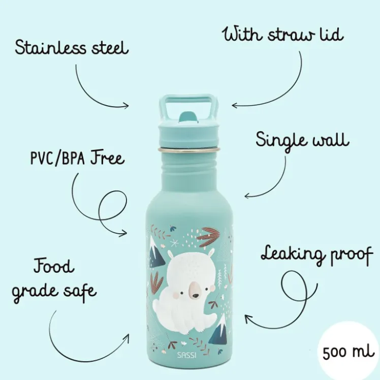 Borraccia in acciaio inox da 500 ml - Orso Munchy