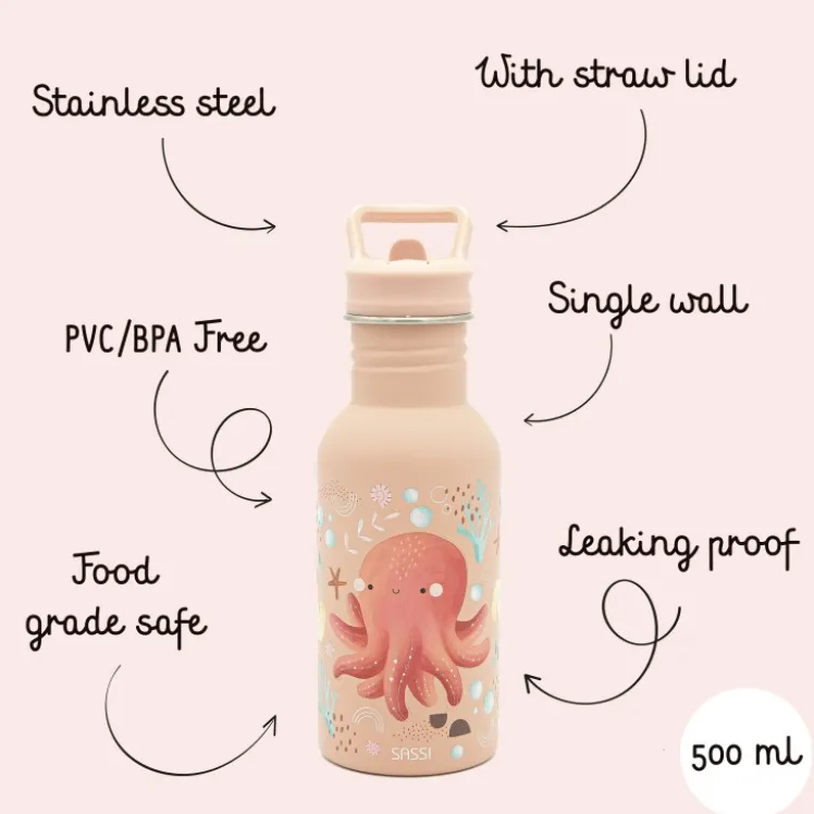 Borraccia in acciaio inox da 500 ml - Polpo Slurpy