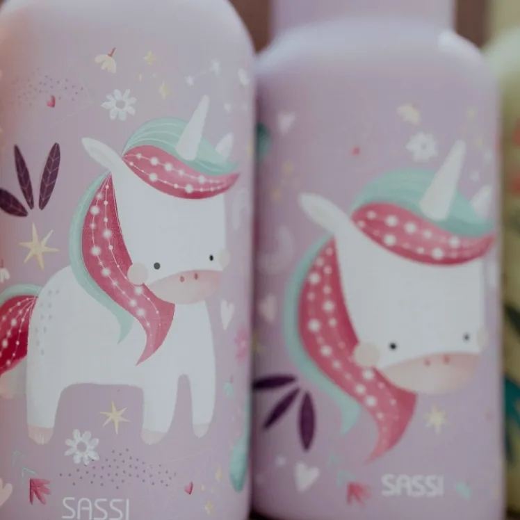 Borraccia in acciaio inox da 500 ml - Unicorno Sparkly