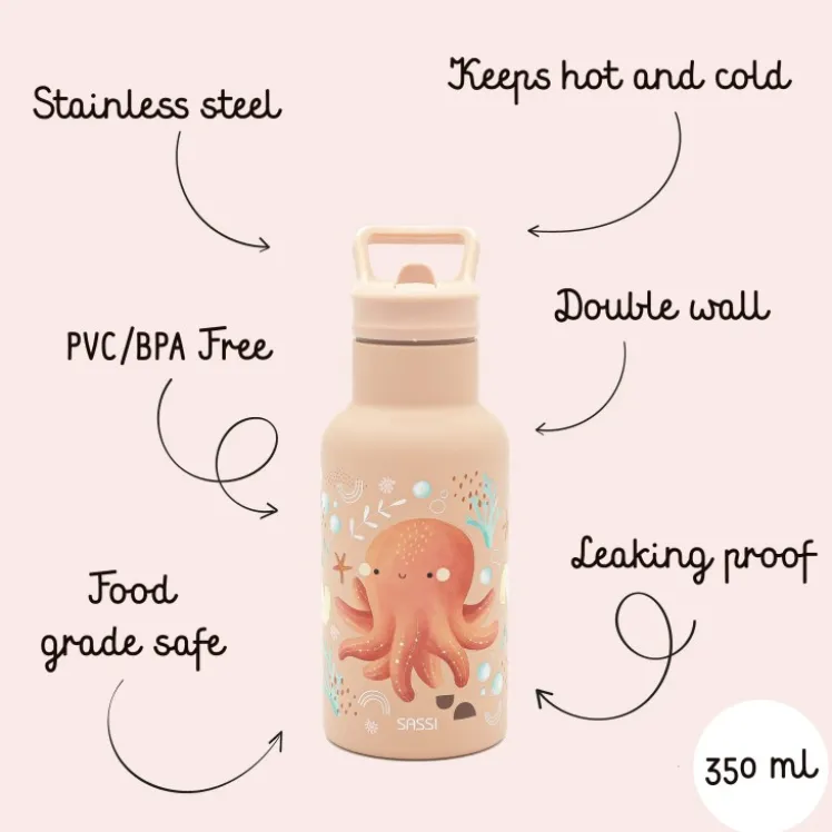 Borraccia termica in acciaio inox da 350 ml - Polpo Slurpy