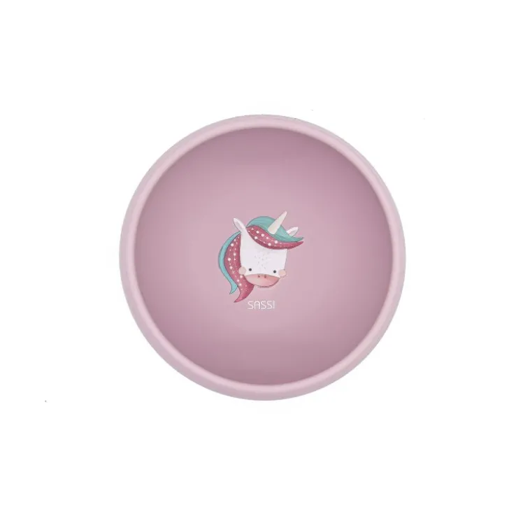 Ciotola con ventosa in silicone - Unicorno Sparkly