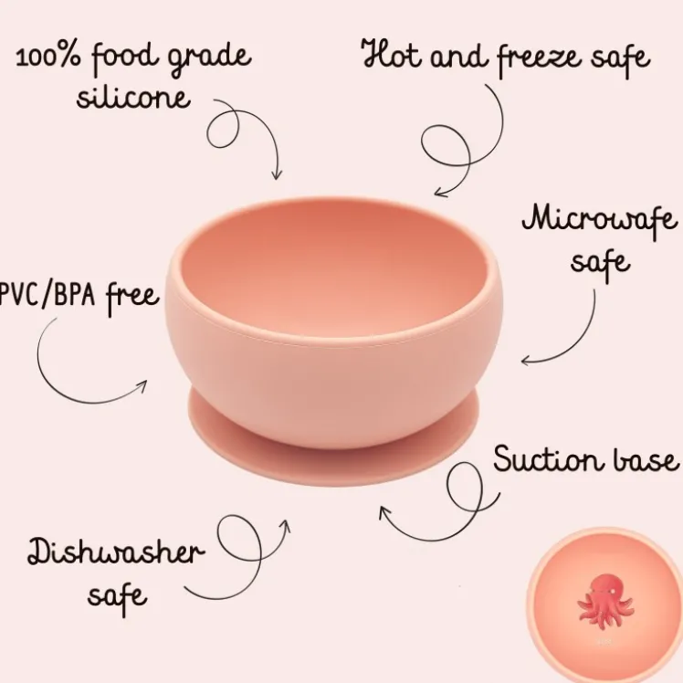 Ciotola con ventosa in silicone - Polpo Slurpy