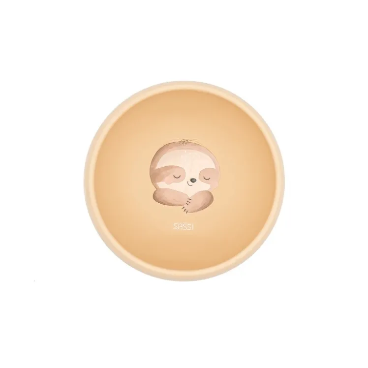 Ciotola con ventosa in silicone - Bradipo Gnawy