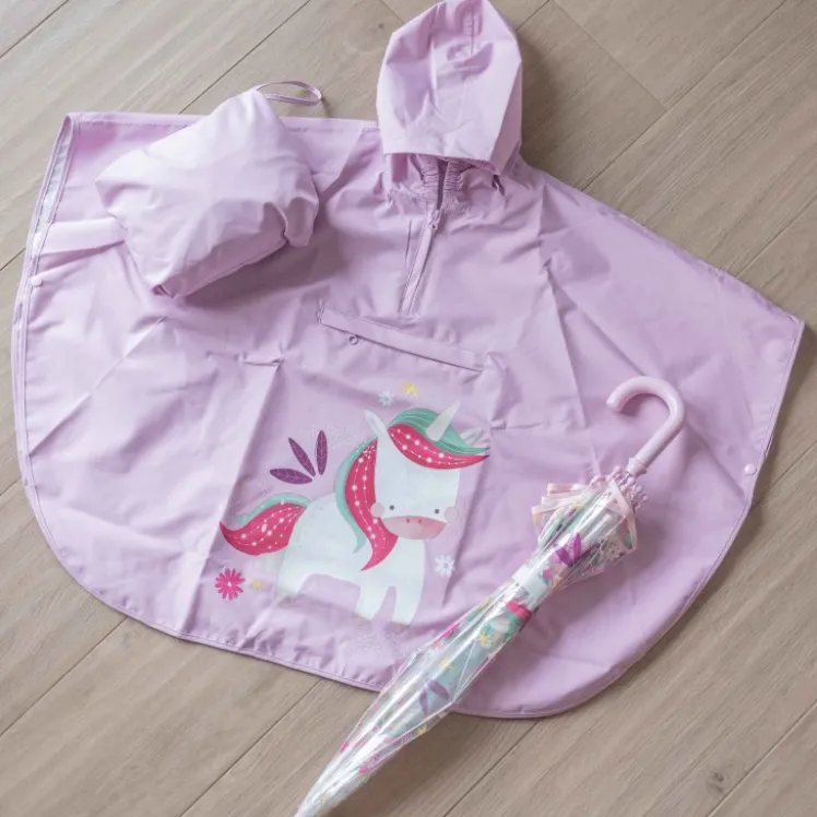 Ombrello trasparente per bambini - Unicorno Sparkly