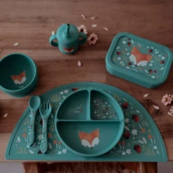 Piatto con ventosa in silicone - Volpe Crunchy