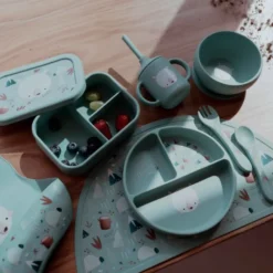 Piatto con ventosa in silicone - Orso Munchy