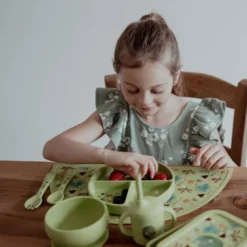Piatto con ventosa in silicone - Dinosauro Cracky