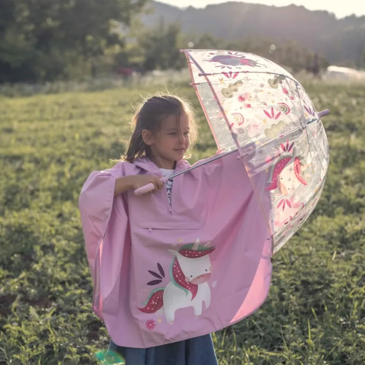 Poncho impermeabile per bambini - Unicorno Sparkly
