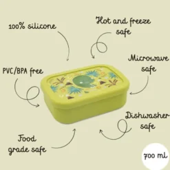 Porta merenda in silicone - Dinosauro Cracky
