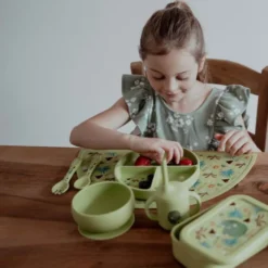Porta merenda in silicone - Dinosauro Cracky