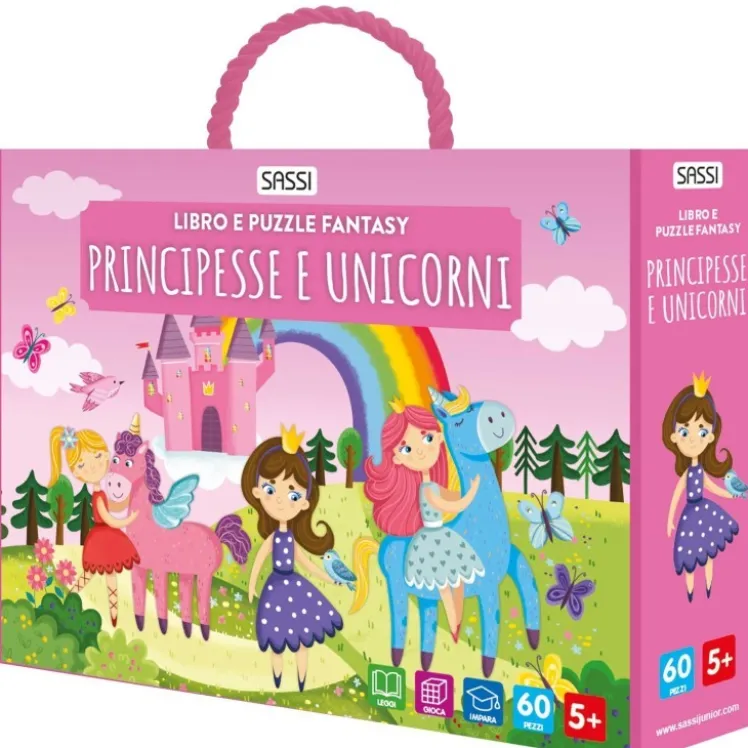 Puzzle sagomati. Principesse e unicorni