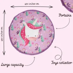 Sacco tappeto portagiochi - Unicorno Sparkly