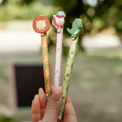 Set Penne Gel Cancellabili – Dinosauro, Unicorno e Leone