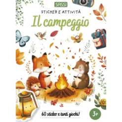 Sticker e attività. Il campeggio