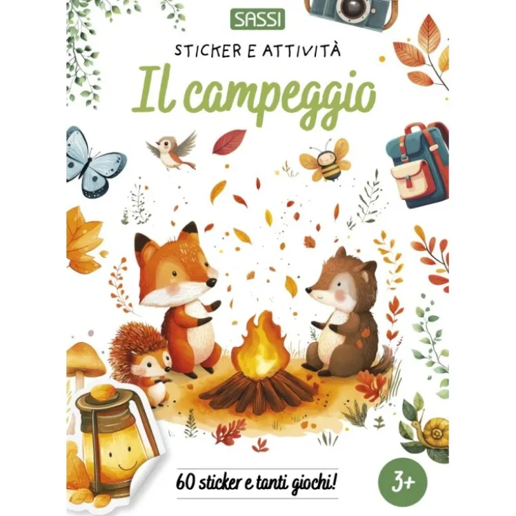 Sticker e attività. Il campeggio