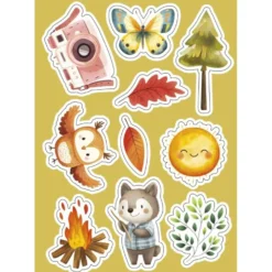 Sticker e attività. Il campeggio