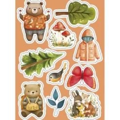 Sticker e attività. Il campeggio