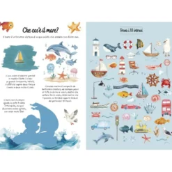 Sticker e attività. Vacanze al mare