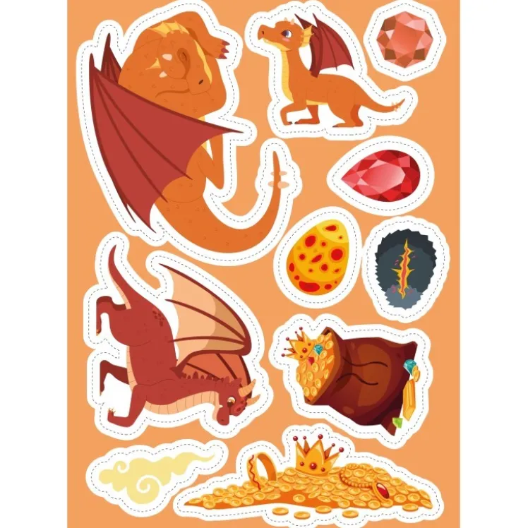 Stickers e attività. Draghi
