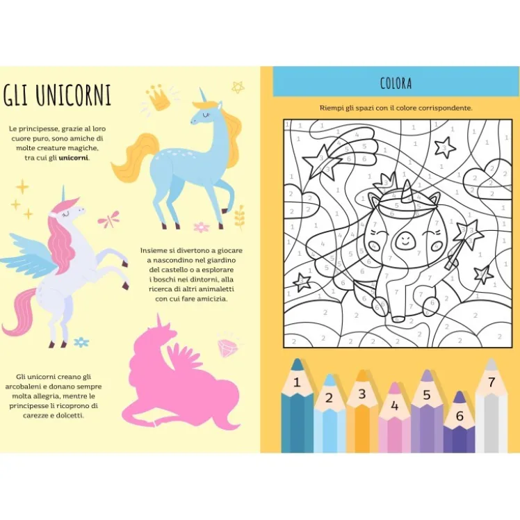 Stickers e attività. Principesse