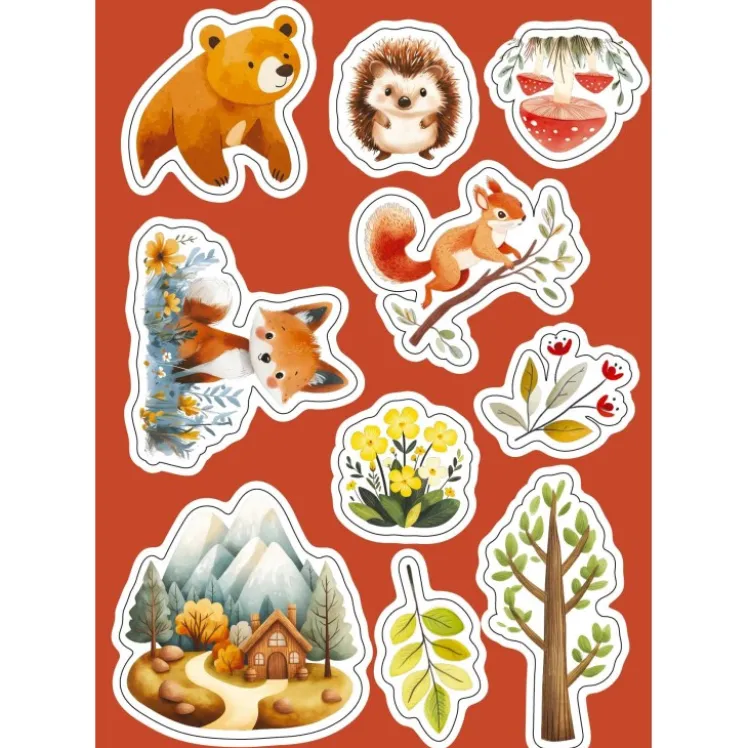 Stickers et activités. La montagne