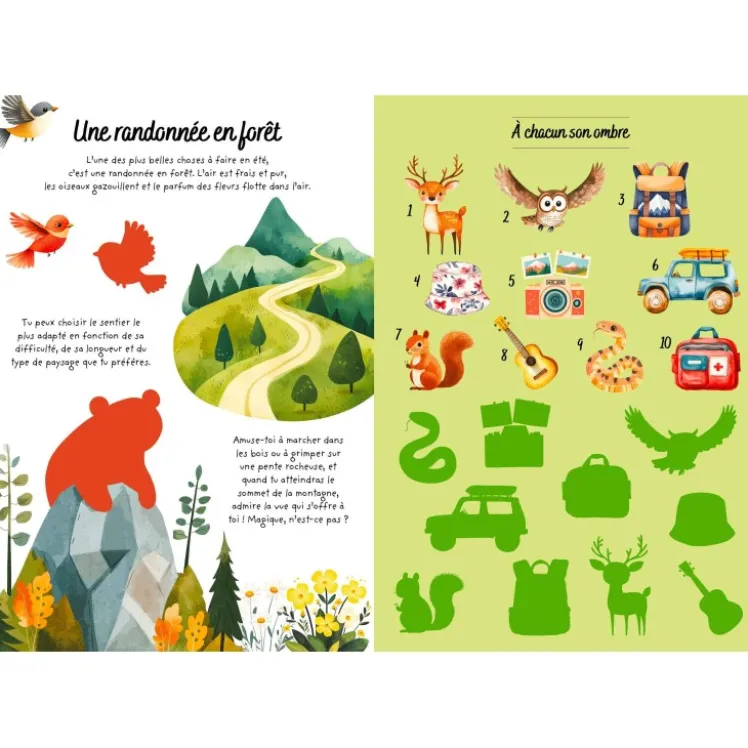 Stickers et activités. La montagne