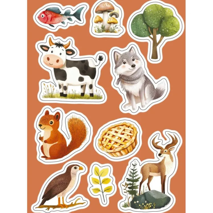 Stickers et activités. La montagne