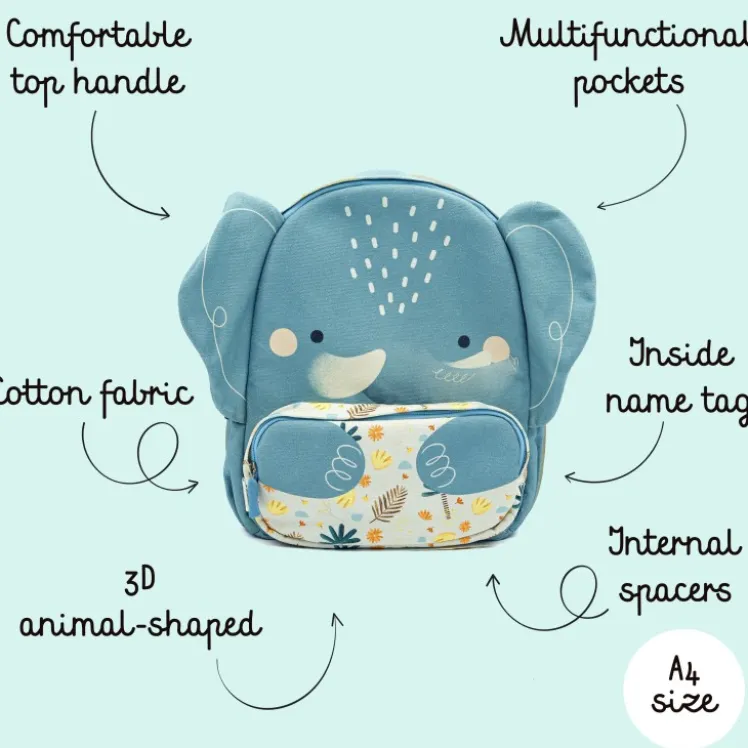 Zaino grande A4 - Elefante Chewy