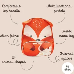 Zaino grande A4 - Volpe Crunchy