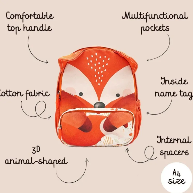 Zaino grande A4 - Volpe Crunchy