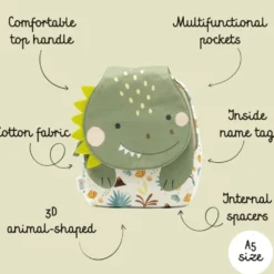 Zaino mini A5 - Dinosauro Cracky